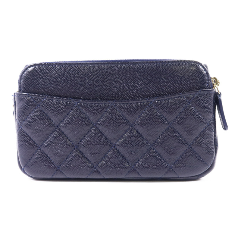 CHANEL 牛皮皮革Chain Shoulder Bag金扣鏈帶肩背袋-1