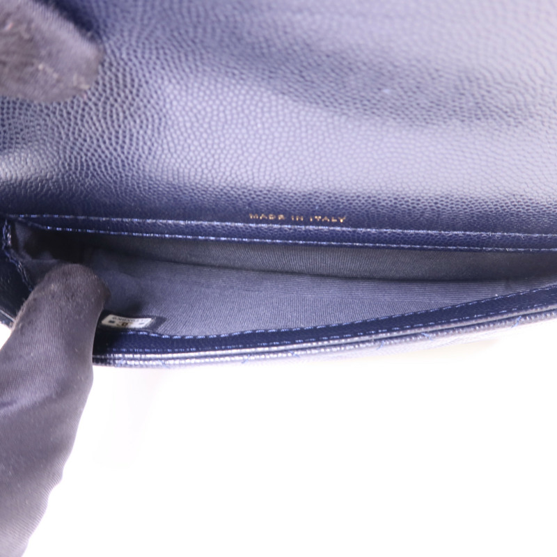 CHANEL 牛皮皮革Chain Shoulder Bag金扣鏈帶肩背袋-5