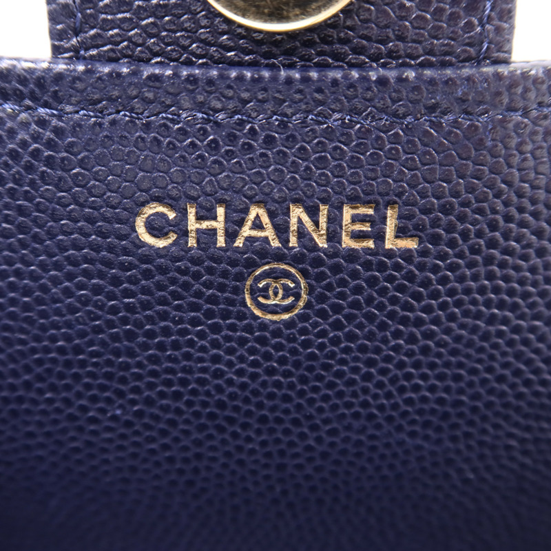 CHANEL 牛皮皮革Chain Shoulder Bag金扣鏈帶肩背袋-9