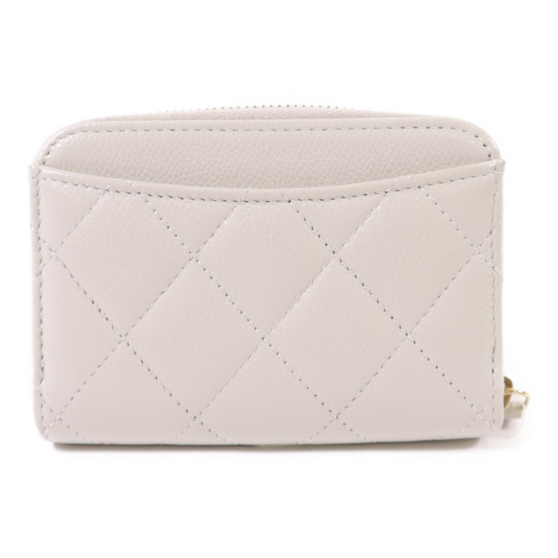 CHANEL 牛皮皮革Coin Case金扣零錢包-1