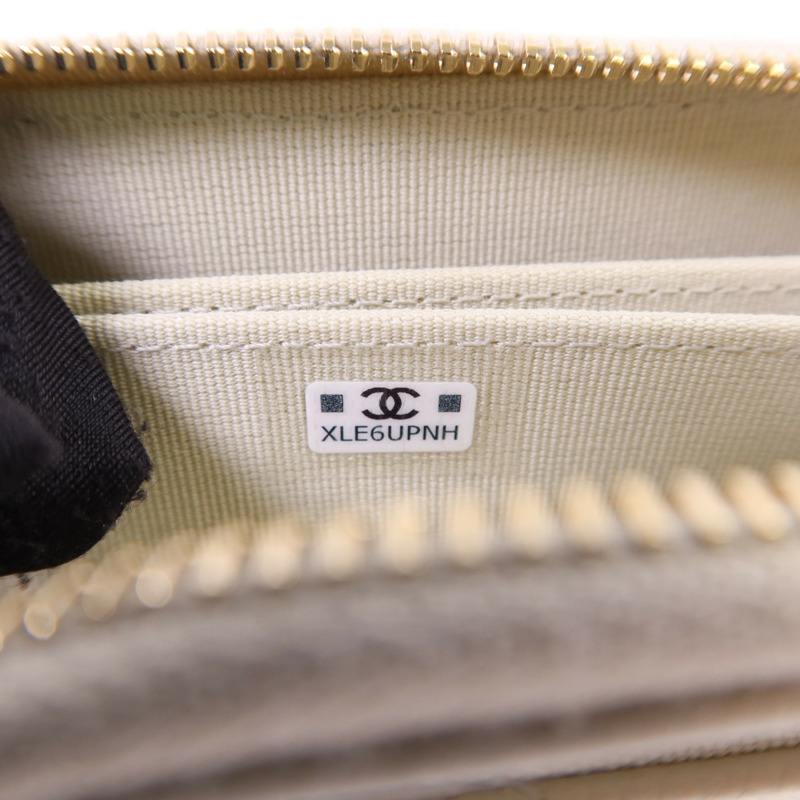 CHANEL 牛皮皮革Coin Case金扣零錢包-6