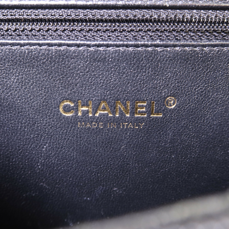 CHANEL 牛皮皮革Vanity Case Bag金扣手挽肩背兩用袋-6