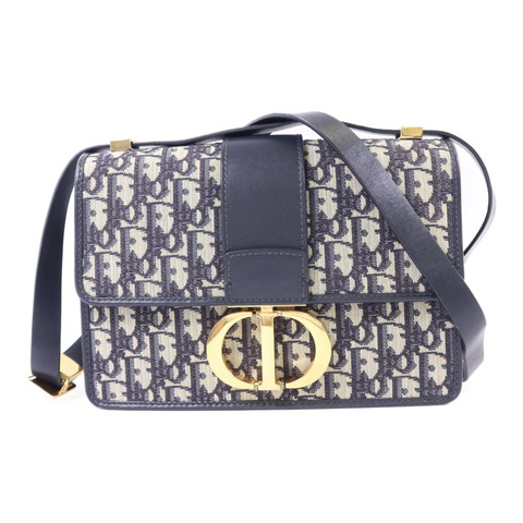 Dior 帆布Montaigne金扣肩背袋