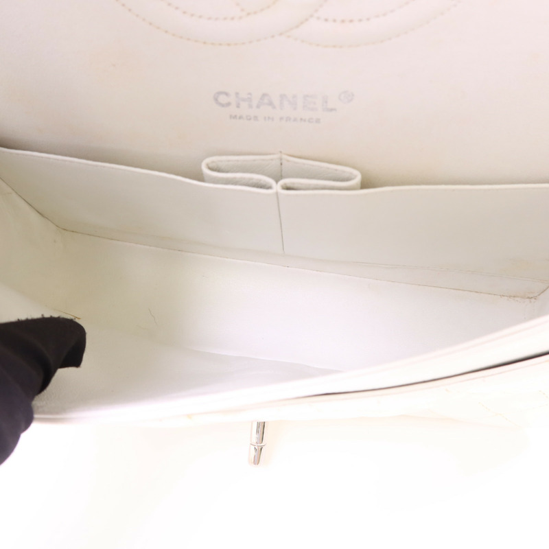 CHANEL 牛皮皮革Classic 25銀扣鏈帶肩背袋-6