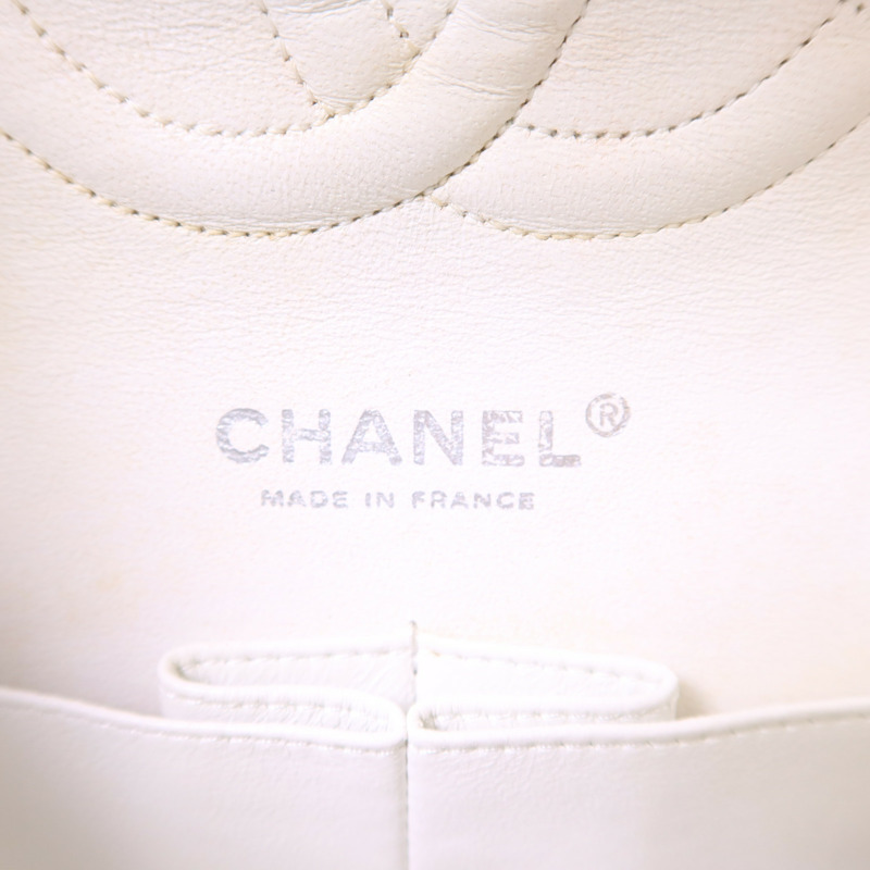 CHANEL 牛皮皮革Classic 25銀扣鏈帶肩背袋-7