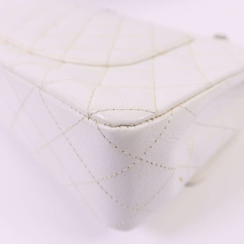 CHANEL 牛皮皮革Classic 25銀扣鏈帶肩背袋-13