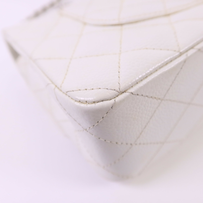 CHANEL 牛皮皮革Classic 25銀扣鏈帶肩背袋-14