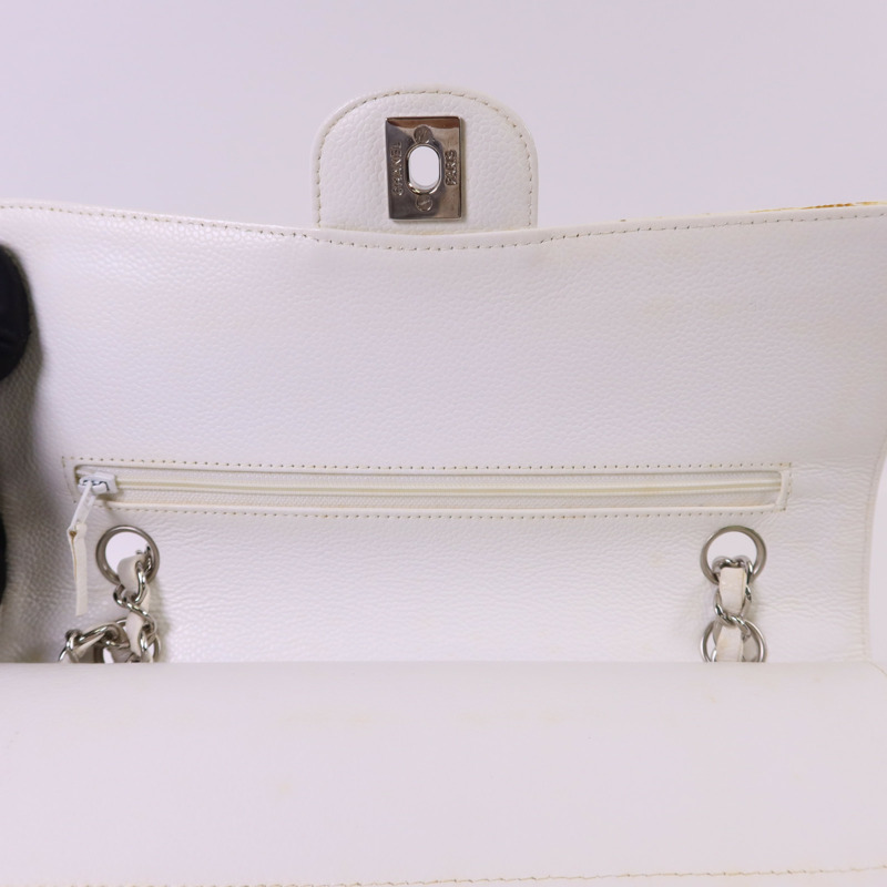 CHANEL 牛皮皮革Classic 25銀扣鏈帶肩背袋-20