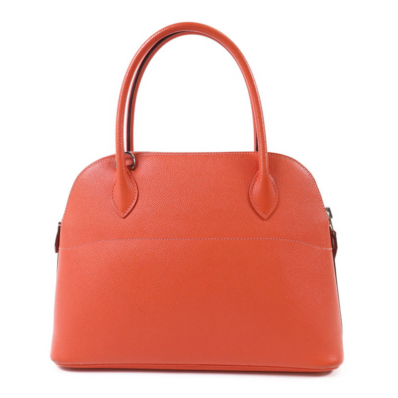 HERMES Epsom皮革Bolide 27銀扣手挽肩背兩用袋Rose Jaipur-1