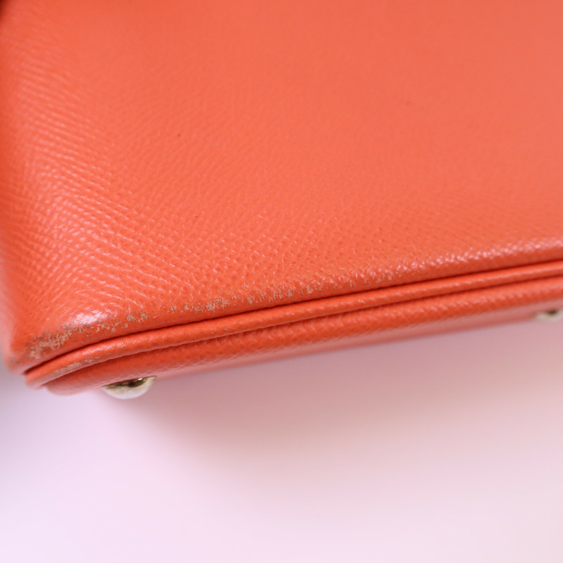 HERMES Epsom皮革Bolide 27銀扣手挽肩背兩用袋Rose Jaipur-14