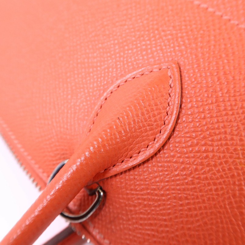 HERMES Epsom皮革Bolide 27銀扣手挽肩背兩用袋Rose Jaipur-20