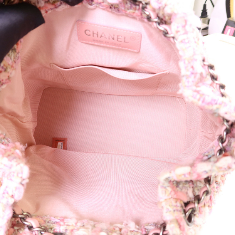 CHANEL 斜紋軟呢Gabrielle Backpack背包-5