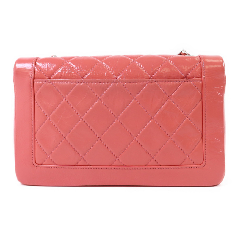 CHANEL 牛皮皮革Chain Shoulder Bag銀扣鏈帶肩背袋-1