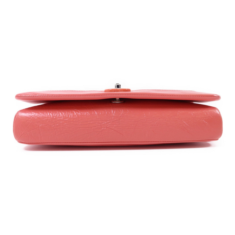 CHANEL 牛皮皮革Chain Shoulder Bag銀扣鏈帶肩背袋-3