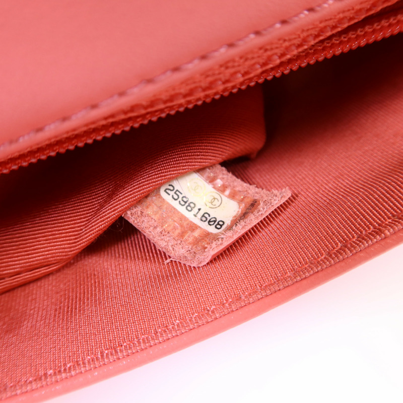 CHANEL 牛皮皮革Chain Shoulder Bag銀扣鏈帶肩背袋-7