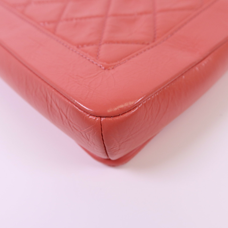 CHANEL 牛皮皮革Chain Shoulder Bag銀扣鏈帶肩背袋-12