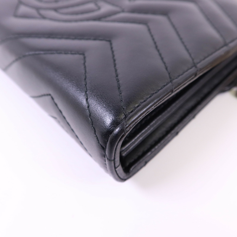 GUCCI 牛皮皮革GG Marmont金扣鏈帶肩背袋-12