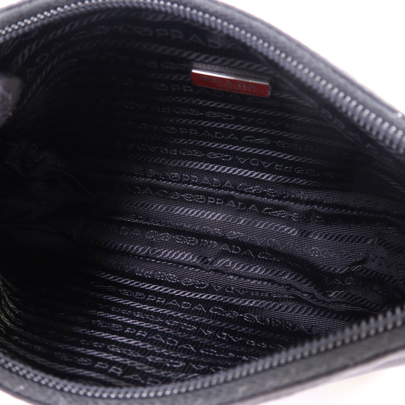 PRADA 尼龍Shoulder Bag銀扣肩背袋-5