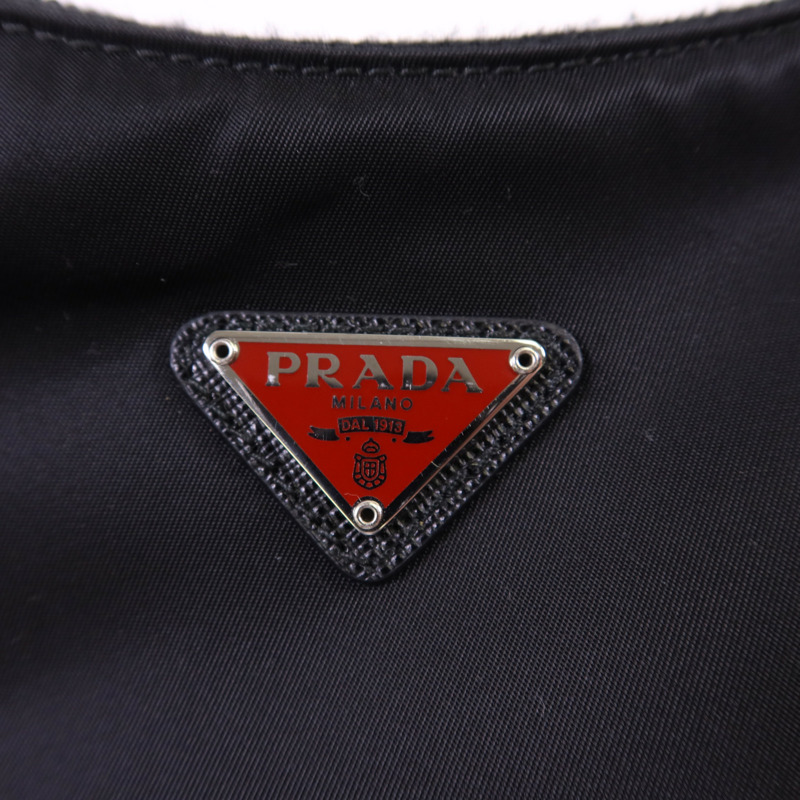 PRADA 尼龍Shoulder Bag銀扣肩背袋-9