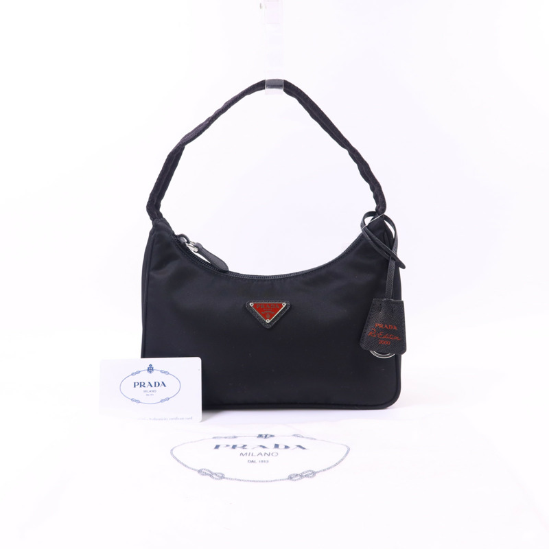 PRADA 尼龍Shoulder Bag銀扣肩背袋-17