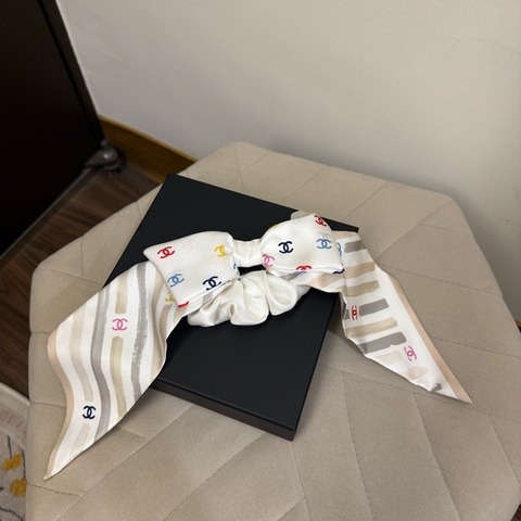 Chanel超可愛蝴蝶結髮圈 全新台灣專櫃入