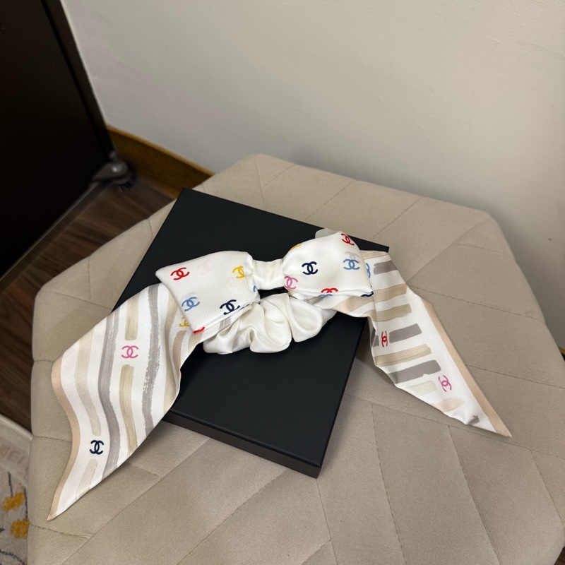 Chanel超可愛蝴蝶結髮圈 全新台灣專櫃入-0