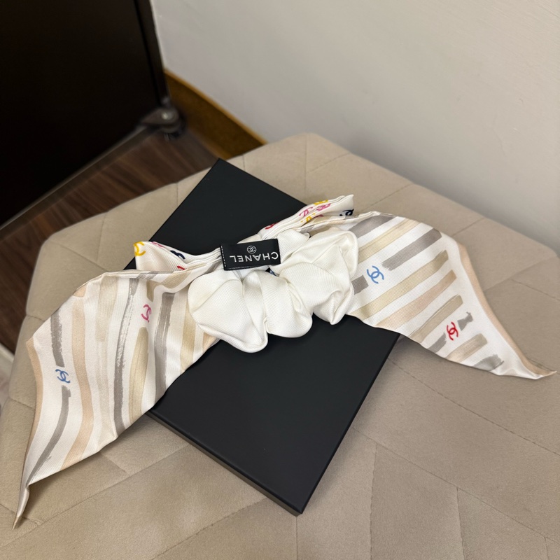 Chanel超可愛蝴蝶結髮圈 全新台灣專櫃入-1