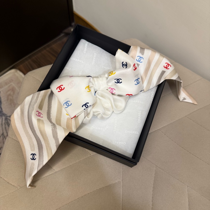 Chanel超可愛蝴蝶結髮圈 全新台灣專櫃入-4