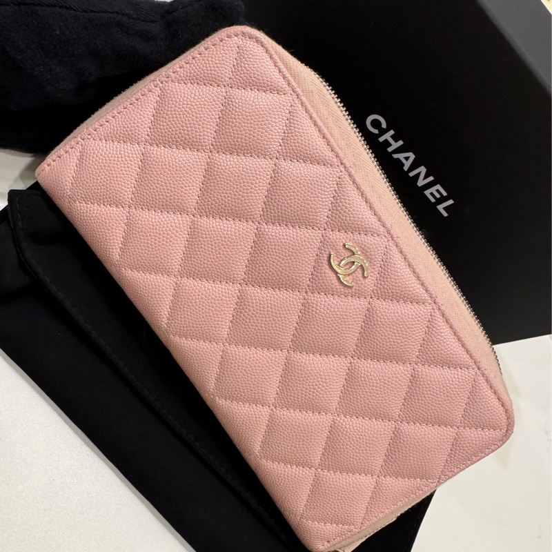 Chanel 櫻花粉長夾(9新)-0