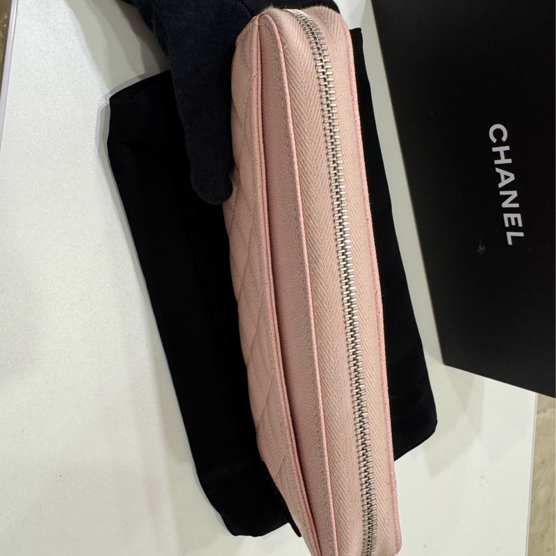 Chanel 櫻花粉長夾(9新)-2