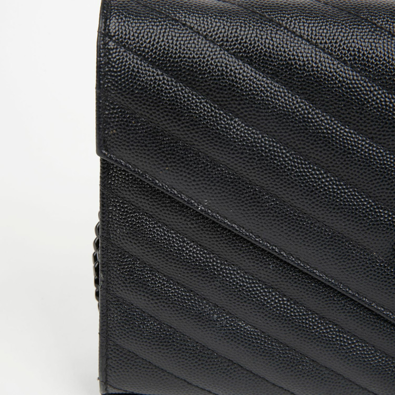 SAINT LAURENT Monogram Chain Wallet Crossbody 377828-2