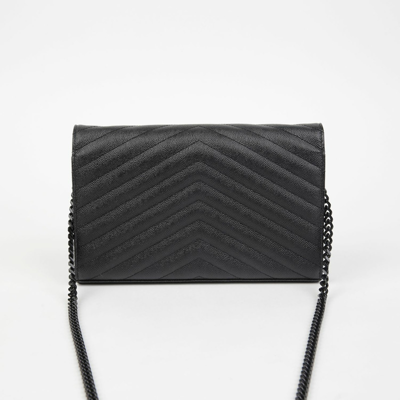 SAINT LAURENT Monogram Chain Wallet Crossbody 377828-3