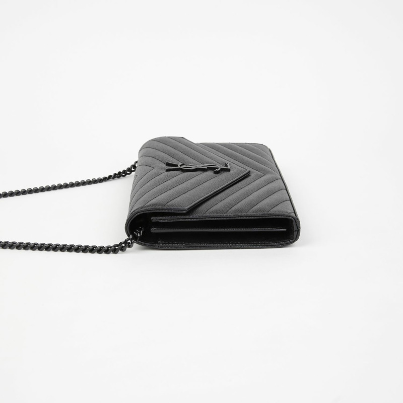SAINT LAURENT Monogram Chain Wallet Crossbody 377828-5