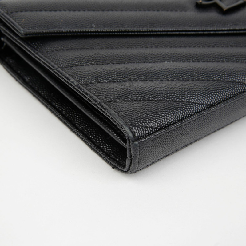 SAINT LAURENT Monogram Chain Wallet Crossbody 377828-7