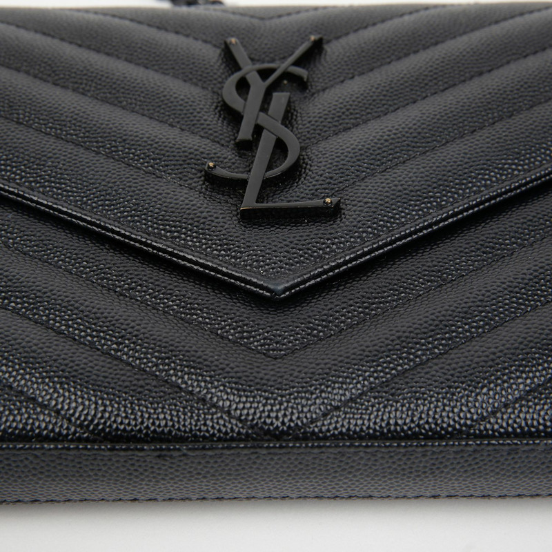 SAINT LAURENT Monogram Chain Wallet Crossbody 377828-9