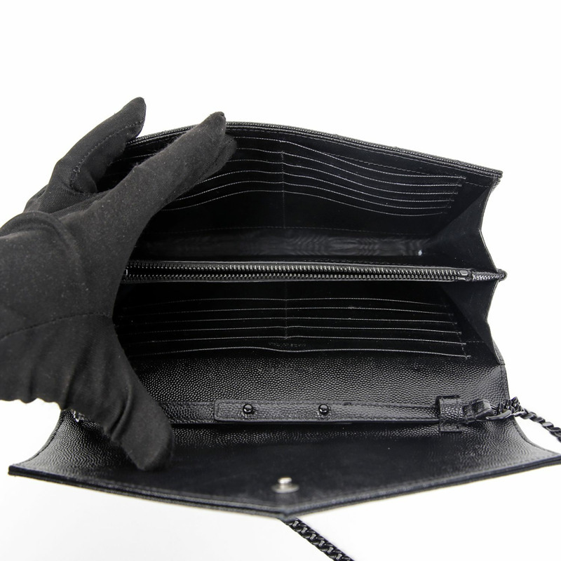 SAINT LAURENT Monogram Chain Wallet Crossbody 377828-14