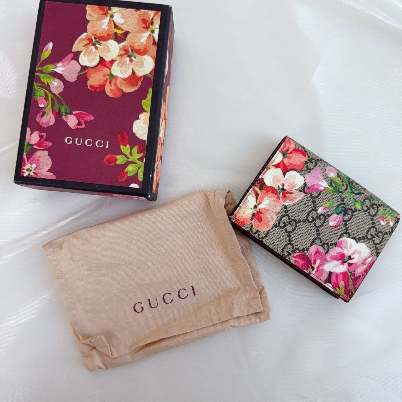 Gucci 花卉短款钱包-0