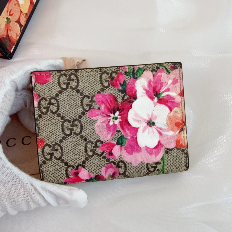 Gucci 花卉短款钱包-3
