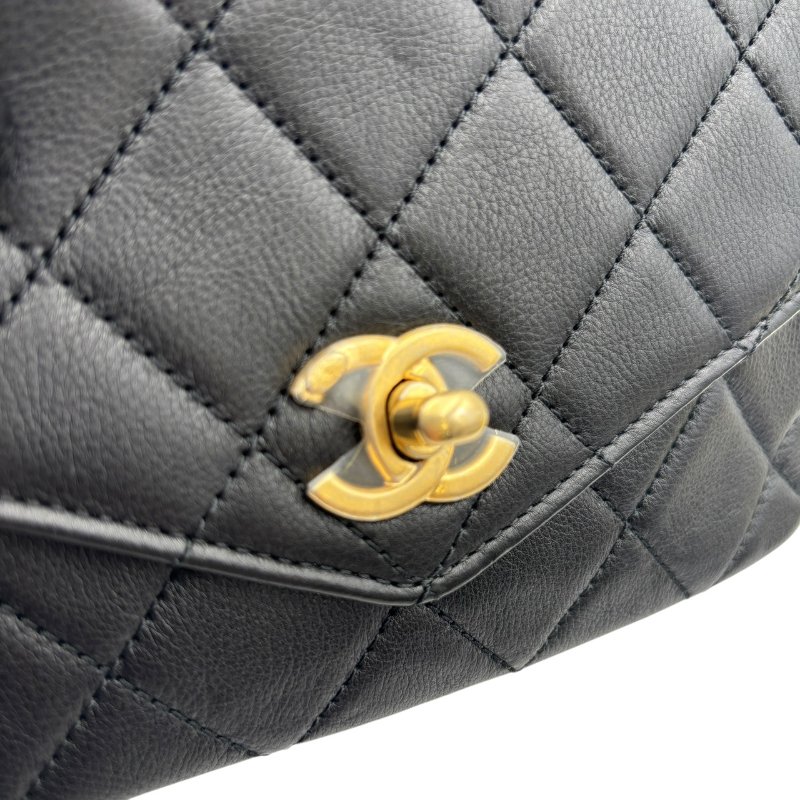 【美收精品】CHANEL 黑色羊皮腰包 B-985【隔月月中將轉賣至日本 上架期限30天】-10