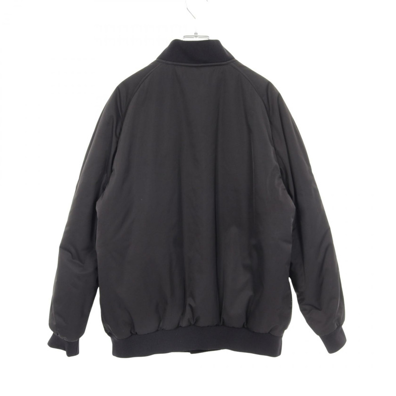 FENDI FF圖案黑色聚酯短版夾克，男款，二手，48號-1