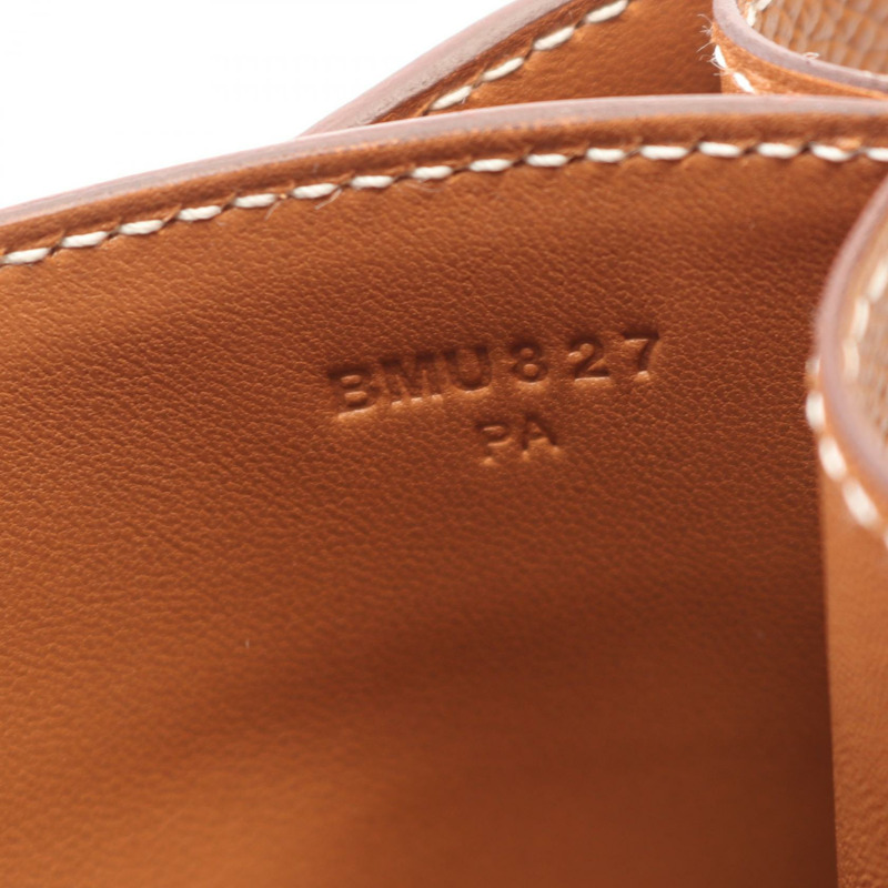 愛馬仕 Constance 3 迷你金色肩背包，Epsom 皮革，棕色，二手，女士，金色五金配件-4