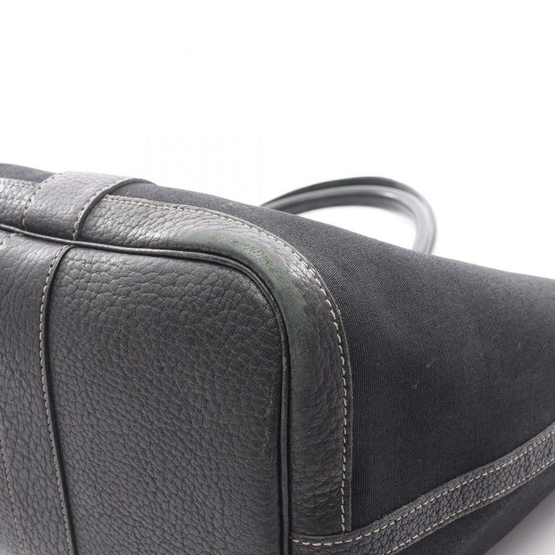 愛馬仕 Garden party PM 手提包,T Negonda 皮革,黑色,二手,帶五金配件-5