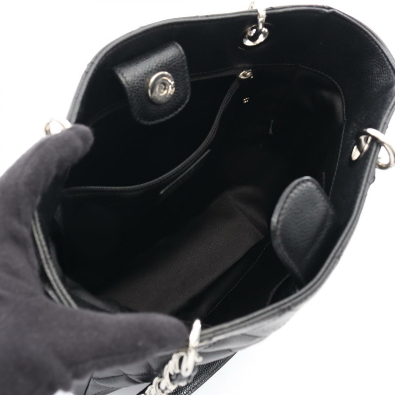 香奈兒 (CHANEL) Matelasse PST 托特包 A50994 黑色粒面小牛皮,二手女士 SHW-2