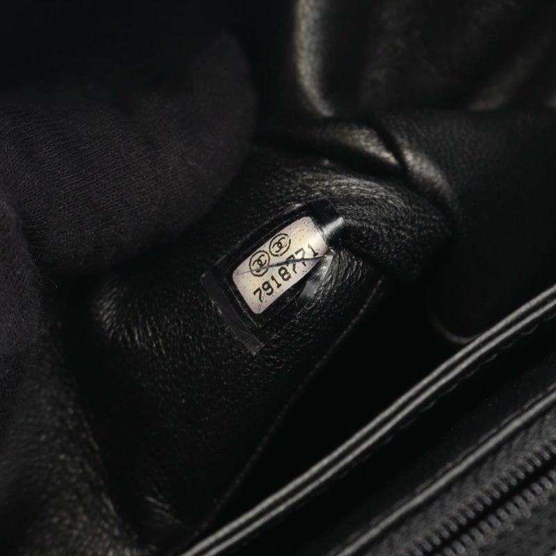 香奈兒 (CHANEL) Matelasse 手提包 A12397 粒面小牛皮 黑色 二手 女士 GHW CC-4