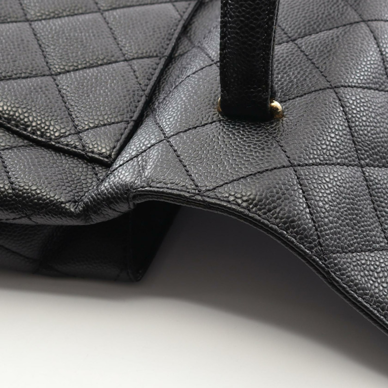 香奈兒 (CHANEL) Matelasse 手提包 A12397 粒面小牛皮 黑色 二手 女士 GHW CC-7