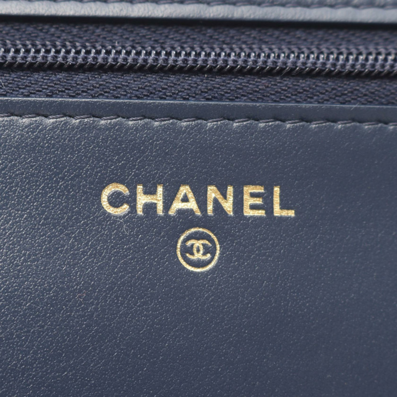 香奈兒 (CHANEL) 絎縫鏈條肩包斜背包 牛仔藍 二手 女士 金色五金-3