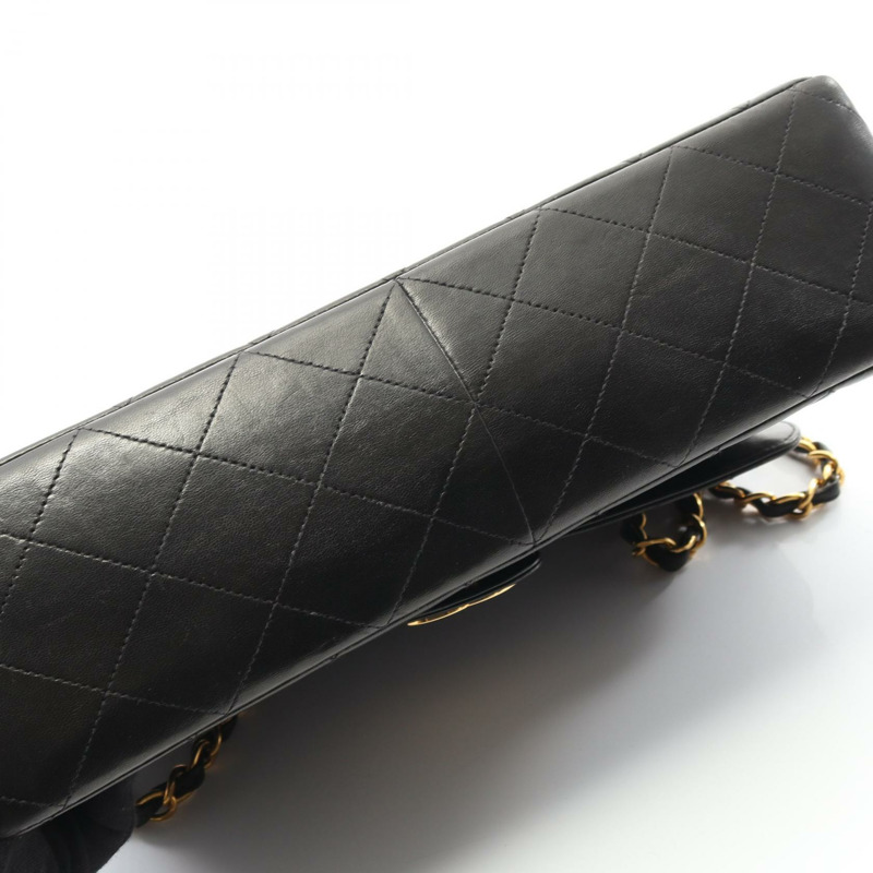 香奈兒 Jumbo Matelasse 30 單翻蓋鏈條肩背包，羊皮材質，黑色，二手-8