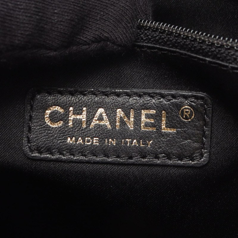 香奈兒 Matelasse PST 手提鏈條肩背包,粒面小牛皮,黑色,二手,金色五金-3