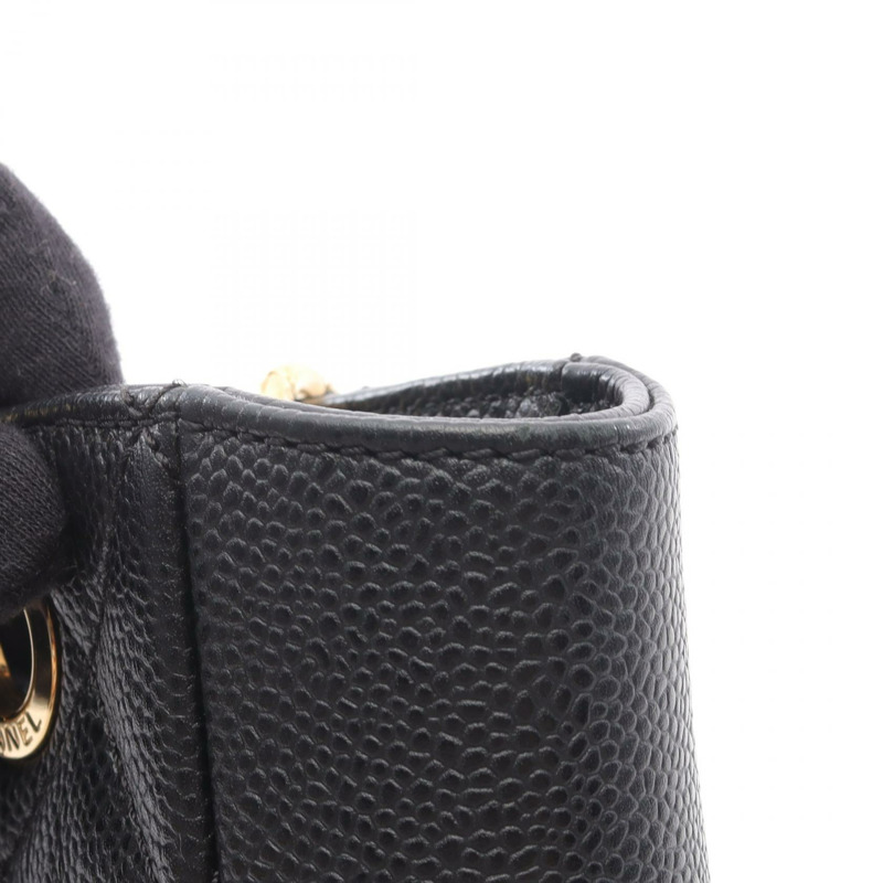 香奈兒 Matelasse PST 手提鏈條肩背包,粒面小牛皮,黑色,二手,金色五金-8