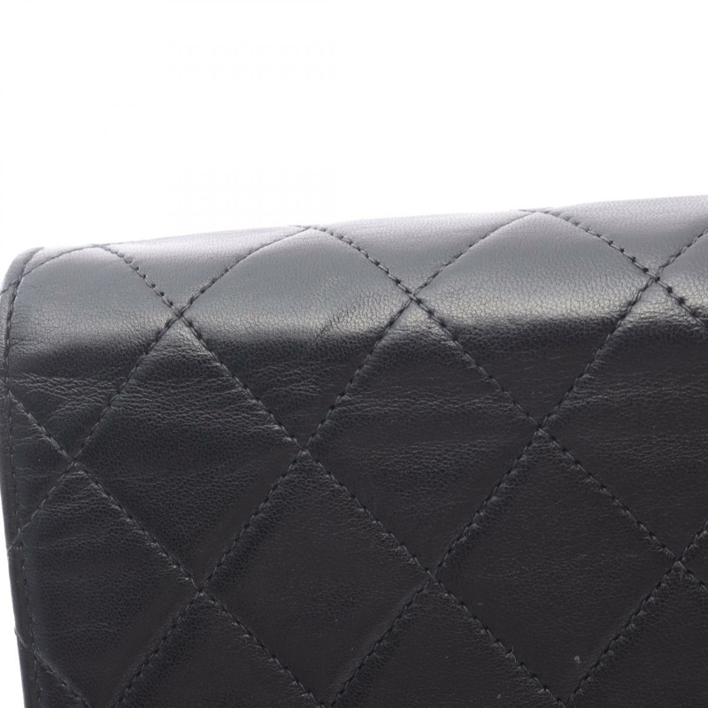香奈兒 (CHANEL) Matelasse 單翻蓋鏈條肩背包,羊皮材質,黑色,二手-8